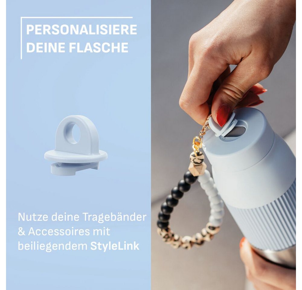 Emsa Isolierflasche beYou Twist, mit integriertem Sieb und Trageband, 100% dicht, spülmaschinengeeignet – Bild 5 von 5