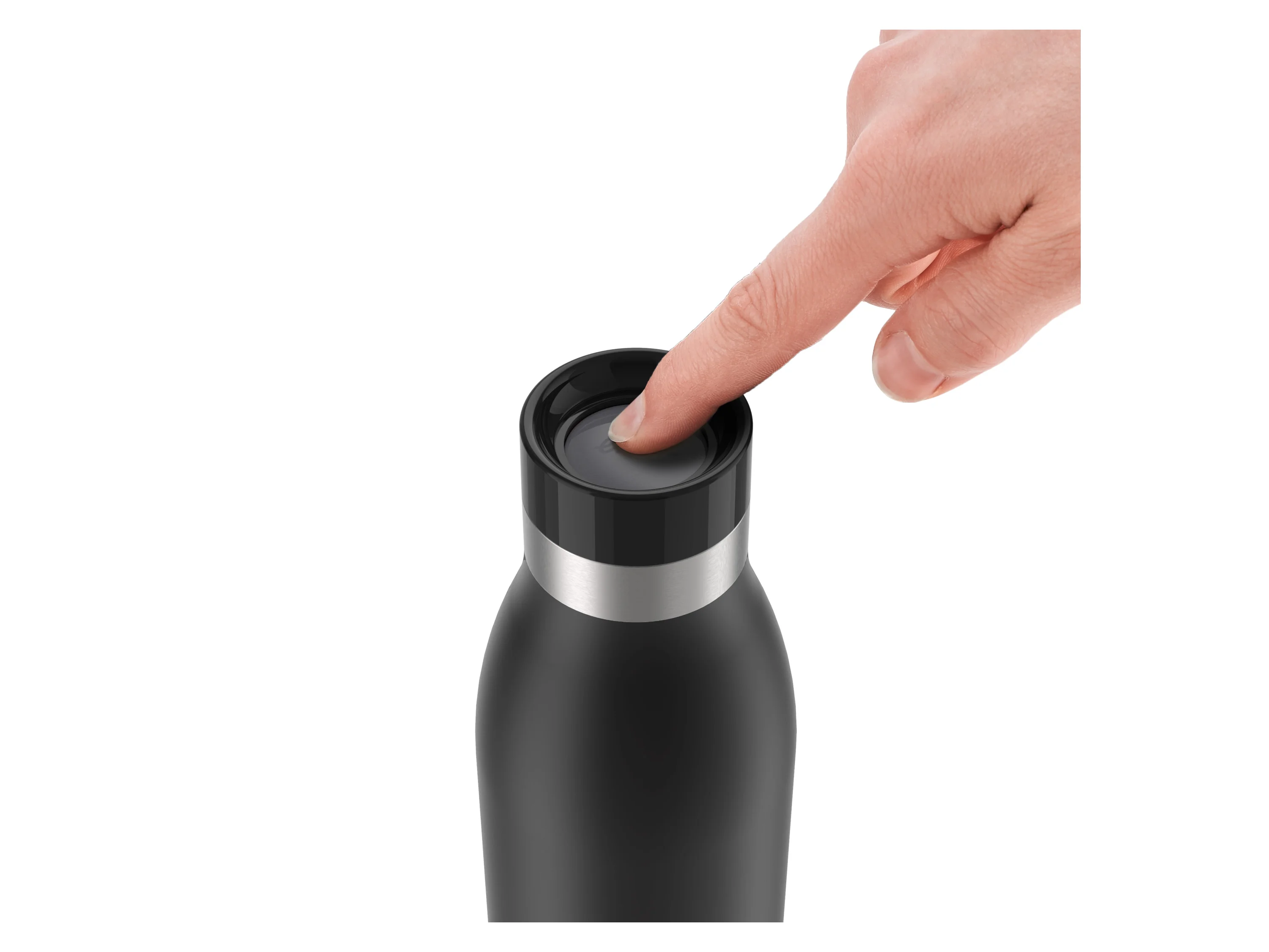 Emsa Isolierflasche Trinkflasche Bludrop, Edelstahl, Quick-Press Deckel, 360° Trinkgenuss, 12h warm/24h kühl – Bild 3 von 4