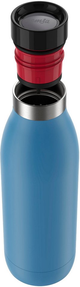 Emsa Isolierflasche Trinkflasche Bludrop, Edelstahl, Quick-Press Deckel, 360° Trinkgenuss, 12h warm/24h kühl – Bild 3 von 5