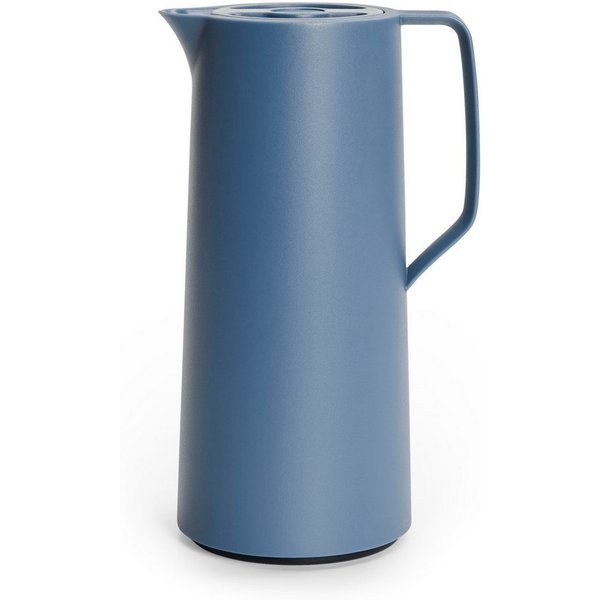 Emsa Isolierkanne Motiva in modernem Design, 100% auslaufsicher, Made in Germany, 1 l, (doppelwandiger Glasisolierkolben, bis zu 12h warm/24h kalt), Quick-Press