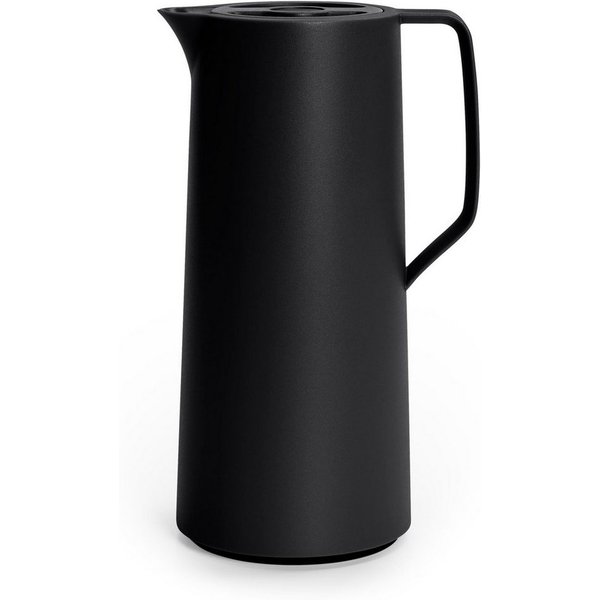 Emsa Isolierkanne Motiva in modernem Design, 100% auslaufsicher, Made in Germany, 1 l, (doppelwandiger Glasisolierkolben, bis zu 12h warm/24h kalt), Quick-Press