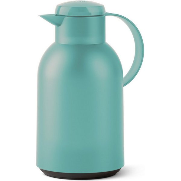 Emsa Isolierkanne Samba, 1,5 l, XXL-Modell, zeitloses Design, einfacher Knopfdruck, 24h kalt, 12h warm