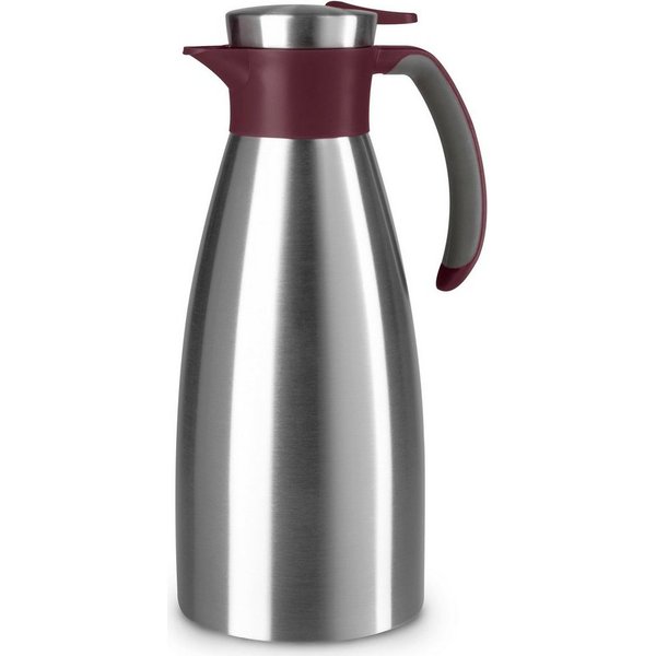 Emsa Isolierkanne Soft Grip, 1,5 l, (1-St), Quick Tip Verschluss, rutschfester Halt, 12 h heiß, 24 h kalt