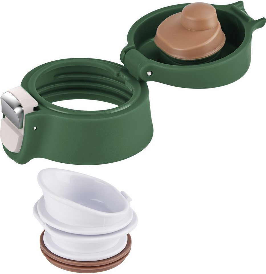 Emsa Thermobecher Travel Mug, Edelstahl, Kunststoff, 0,4L, leicht, Edelstahl, Klappverschluss, 100% dicht, 8h heiß/16h kalt – Bild 3 von 5