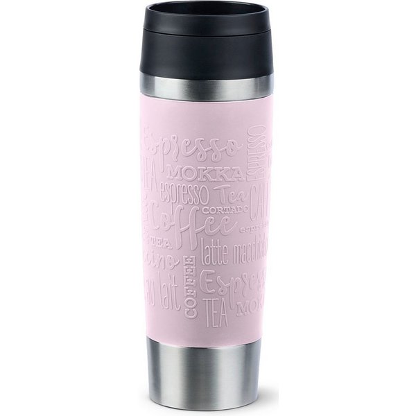 Emsa Thermobecher Travel Mug Classic, mit 360°-Trinköffnung, auslaufsicher, rutschfest, Edelstahl, Kunststoff, Silikon, 4h heiß, 8h kalt - 360 ml / 6h heiß, 12h