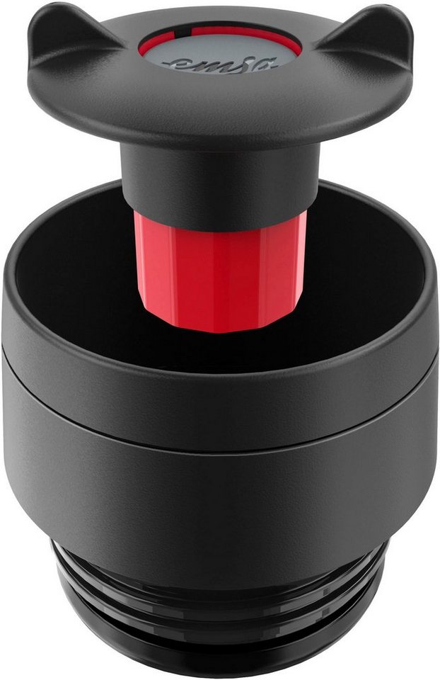 Emsa Thermobecher Travel Mug Classic Wave, Edelstahl, Kunststoff, Silikon, 100% dicht, spülmaschinenfest, 360°-Trinköffnung – Bild 4 von 5