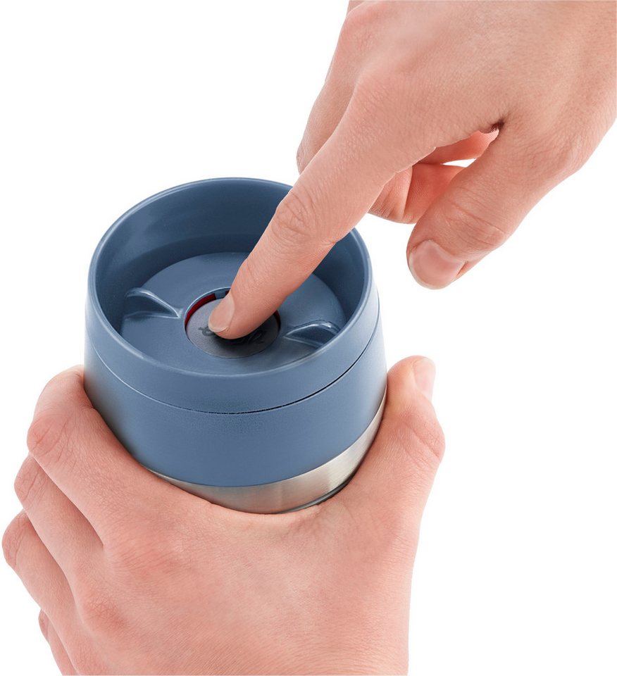 Emsa Thermobecher Travel Mug Eco, 1-tlg., Edelstahl, 0,36 Liter, auslaufsicher, 8h kalt, 4h warm, 360° Trinköffnung – Bild 3 von 5