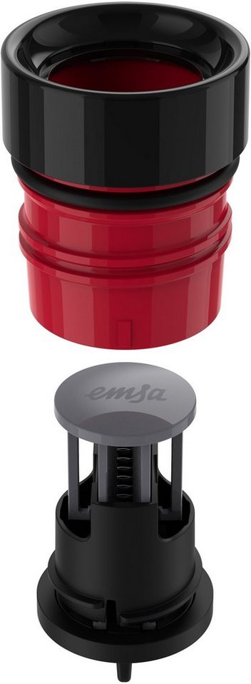 Emsa Trinkflasche Bludrop Sleeve, Edelstahl/Silikon, Quick-Press, 12h warm/24h kühl – Bild 4 von 5