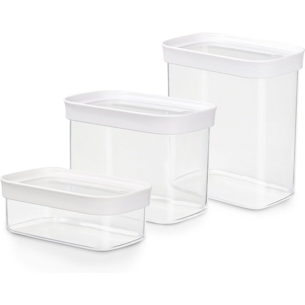 Emsa Vorratsdose N11427 Optima, Kunststoff, (Set, 3-tlg), rechteckig, hygienisch, platzeffizient