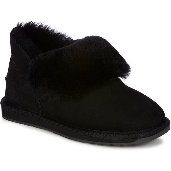 Emu Australia Platinum Mintaro (Schafsleder, Lammfell) schwarz Damen Hausschuh