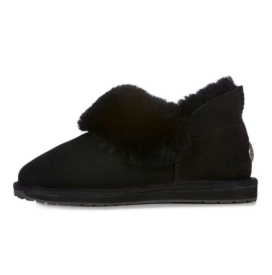 Emu Australia Platinum Mintaro (Schafsleder, Lammfell) schwarz Damen Hausschuh – Bild 4 von 5