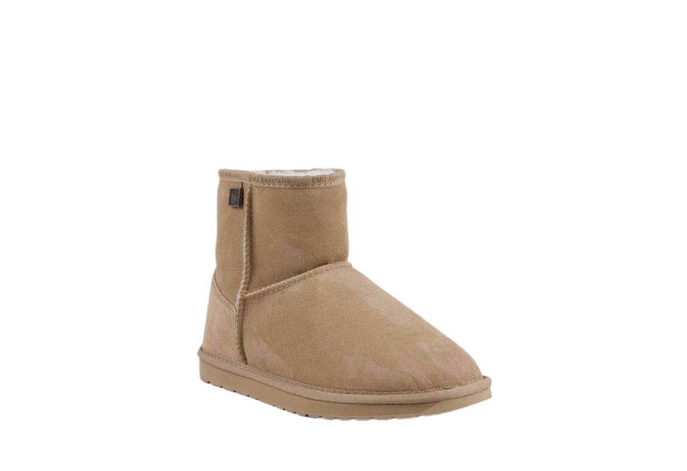 Emu Australia Platinum Stinger Slim Mini (Schafsleder, Wildleder) sandbraun Damen Winterstiefel – Bild 2 von 5