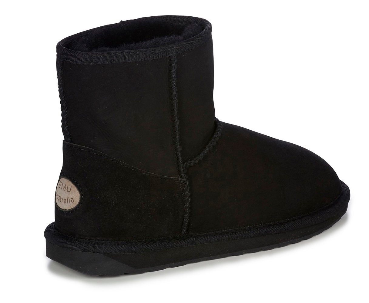 Emu Australia Stinger Mini (weiches doppelseitiges Lammfell) schwarz Damen Winterstiefel – Bild 3 von 5