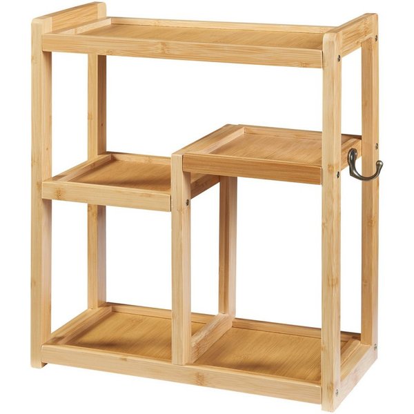 en.casa Badregal, »Höör« mit 5 Ablagen 42 x 37 x 17 cm Bambus