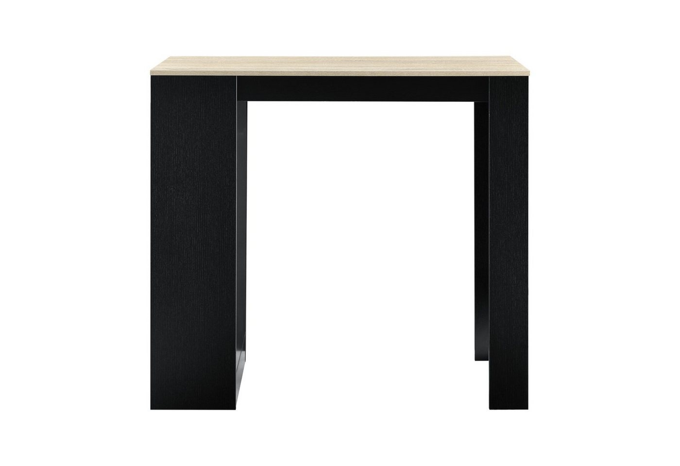 en.casa Bartisch, »Kouvola« Bartheke mit Ablagefach Schwarz/Eiche-Optik – Bild 2 von 5