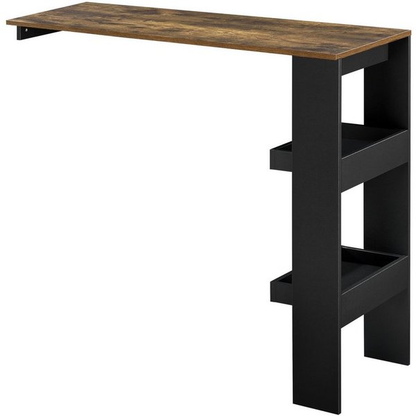 en.casa Bartisch, Bromölla Stehtisch 120x45x106cm Schwarz/Eiche dunkel
