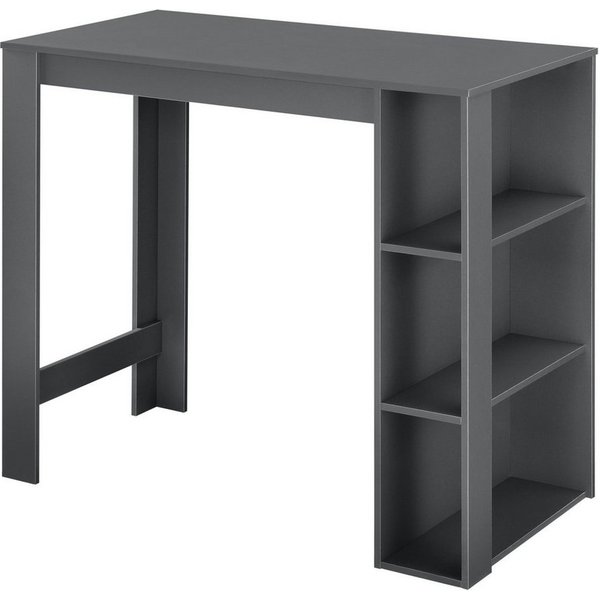 en.casa Bartisch, »Danderyd« 120x60x106 cm mit 3 Ablagefächern Dunkelgrau