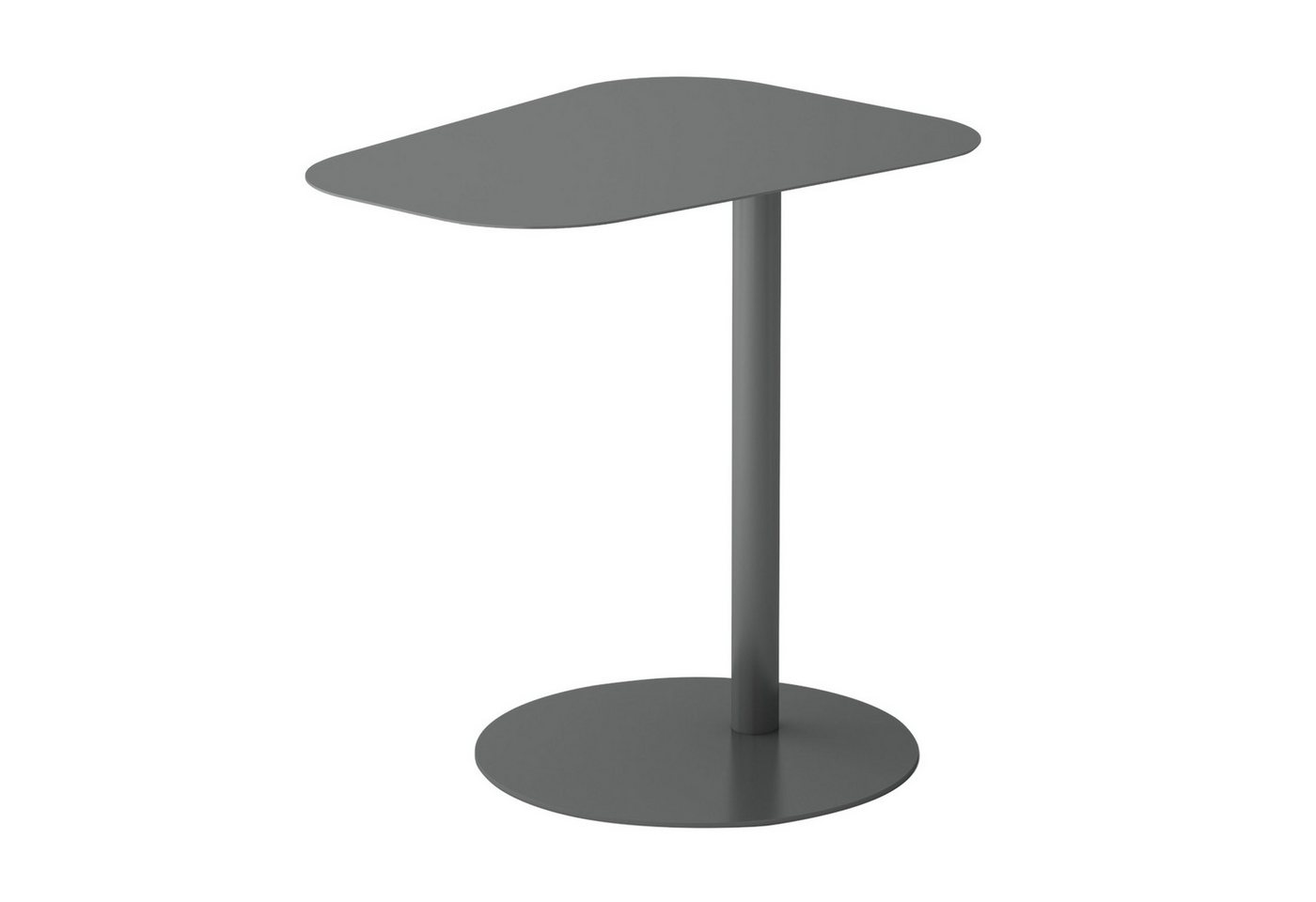 en.casa Beistelltisch, »Nastätten« Balkontisch aus Metall 50 x 50 x 38 cm Grau, matt – Bild 3 von 5