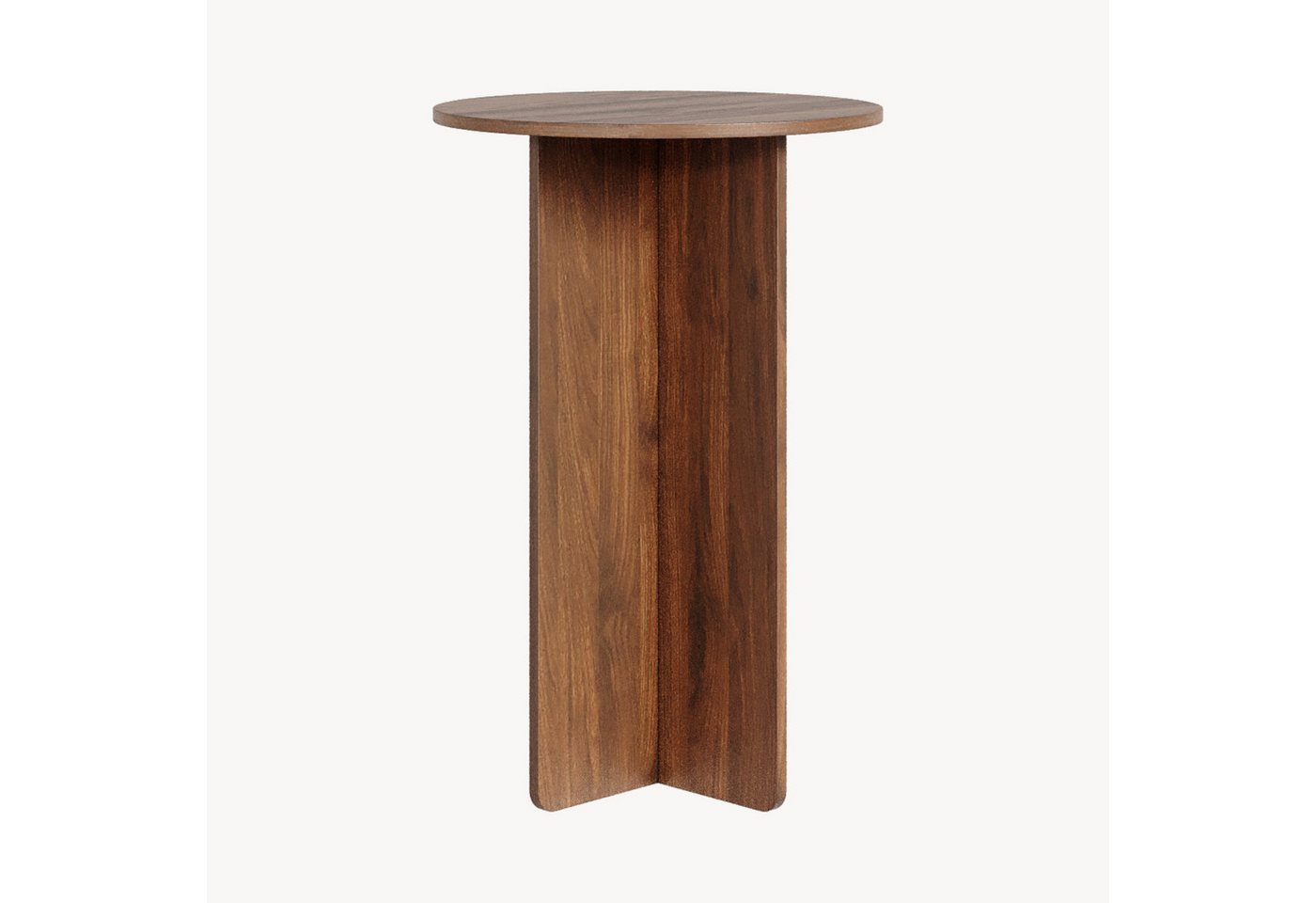 en.casa Beistelltisch, »Vappevn« 60 x Ø40 cm rund Walnussoptik – Bild 5 von 5