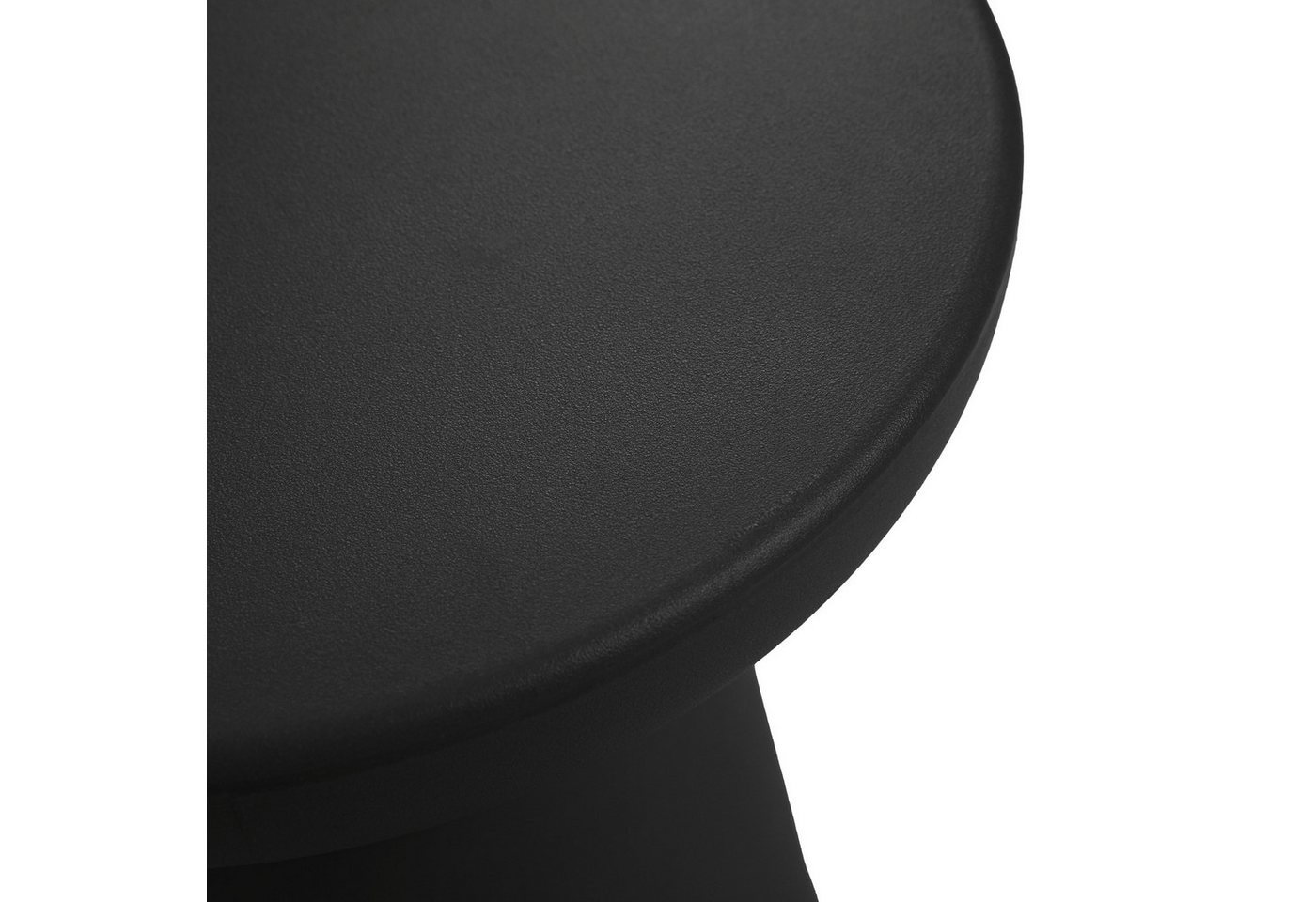 en.casa Beistelltisch, »Posio« Sofatisch 44xØ40 cm Kunststoff rund Pilzform Schwarz – Bild 4 von 5