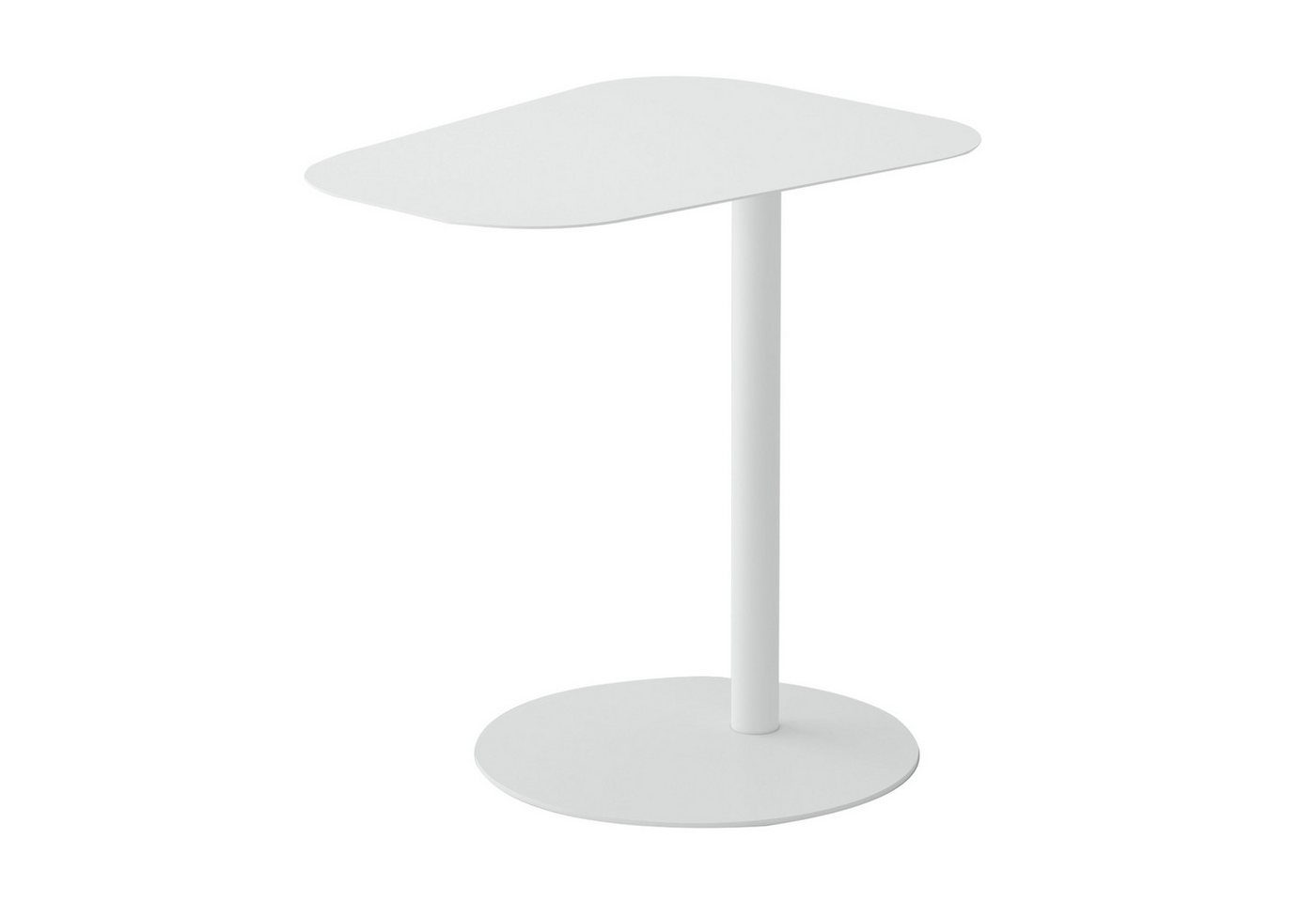 en.casa Beistelltisch, »Nastätten« Balkontisch aus Metall 50 x 50 x 38 cm Weiß – Bild 3 von 5
