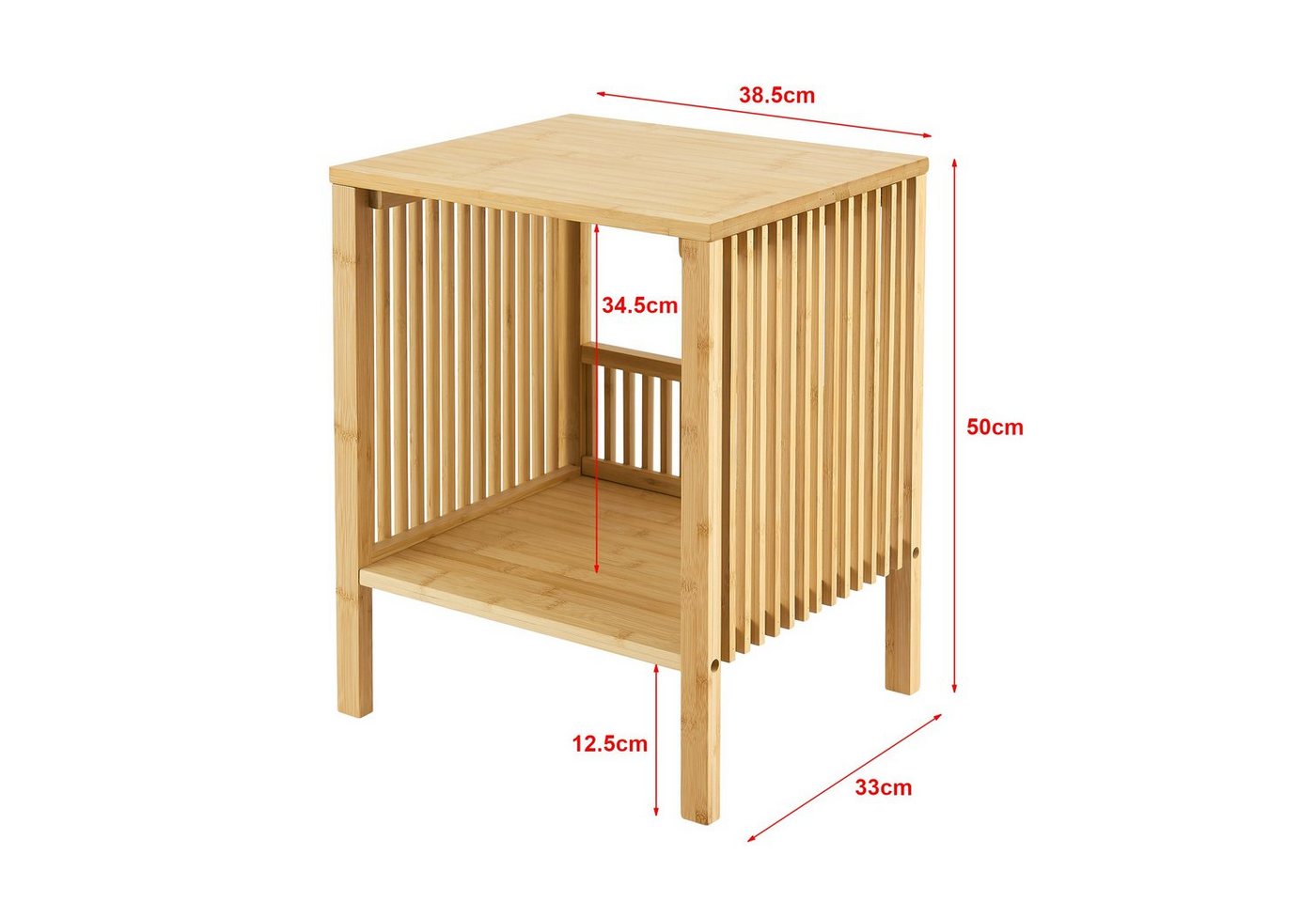 en.casa Beistelltisch (2-St., 2er Set), »Varde« 2er Set Bambus – Bild 4 von 5