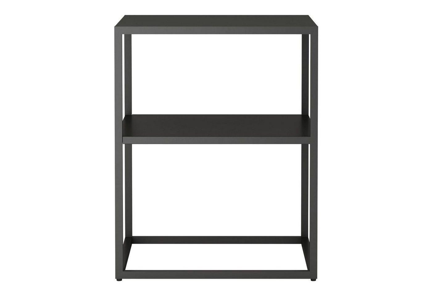 en.casa Beistelltisch, »Raahe« mit Ablage aus Stahl 50 x 45 x 40 cm Schwarz – Bild 4 von 5