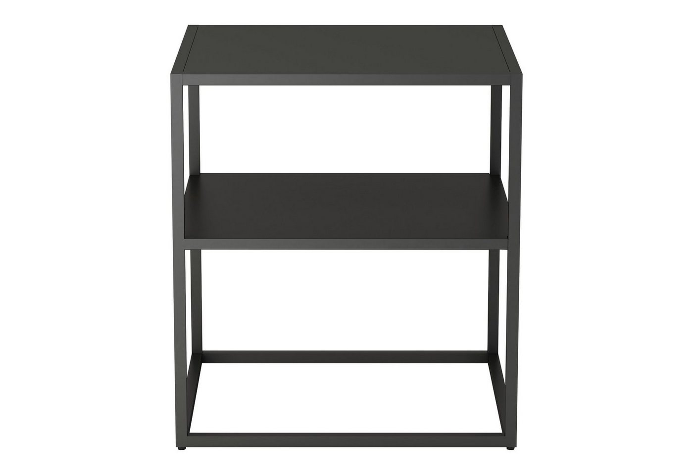 en.casa Beistelltisch, »Raahe« mit Ablage aus Stahl 50 x 45 x 40 cm Schwarz – Bild 5 von 5