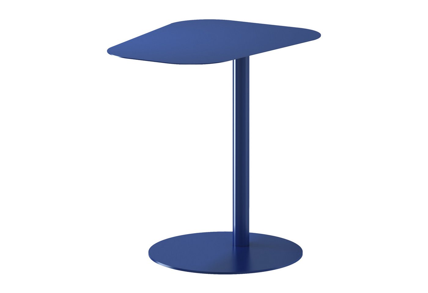 en.casa Beistelltisch, »Nastätten« Balkontisch aus Metall 50 x 50 x 38 cm Dunkelblau – Bild 3 von 5