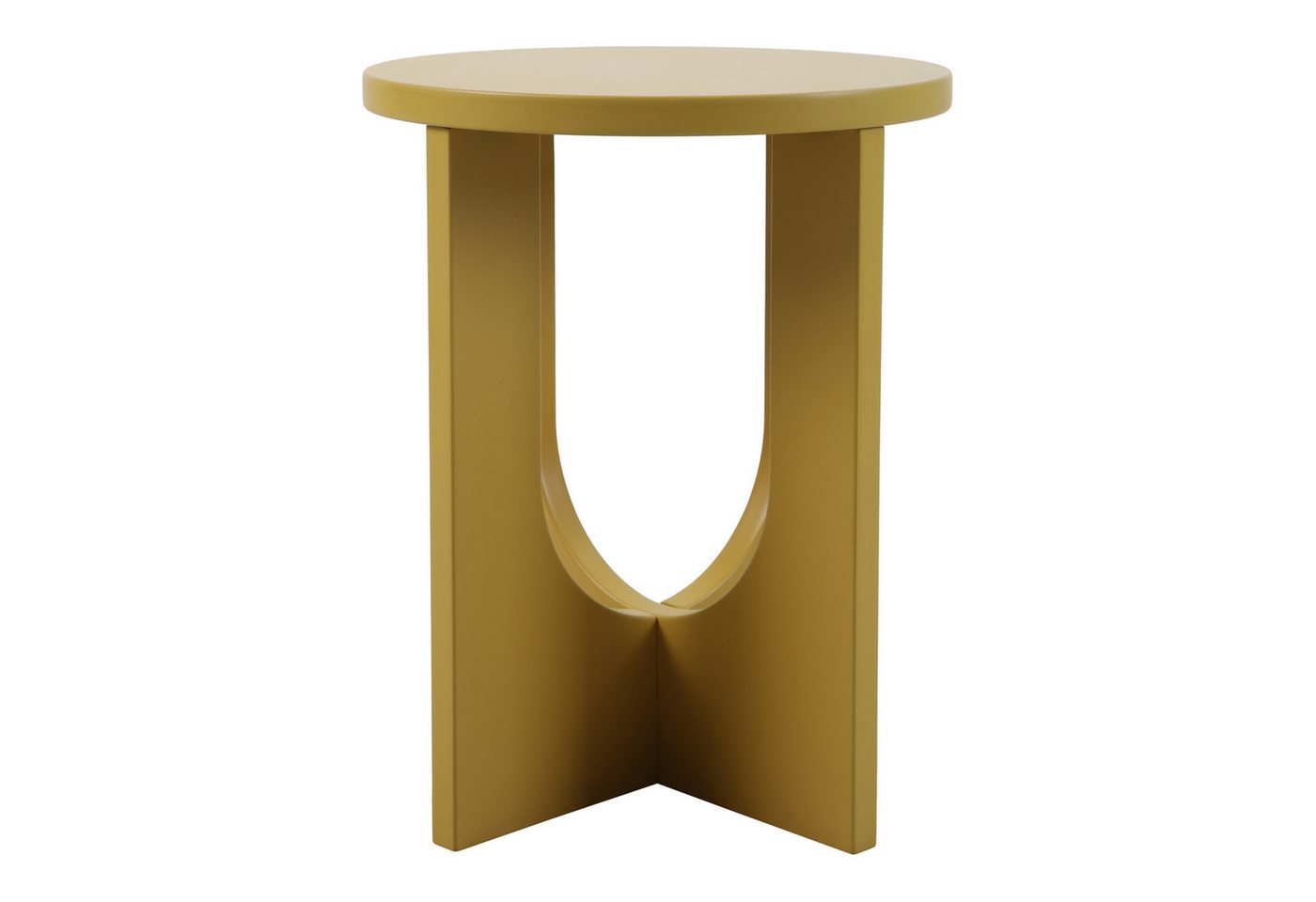 en.casa Beistelltisch, »Kysdajore« rund MDF 50 x Ø40 cm Senfgelb – Bild 5 von 5