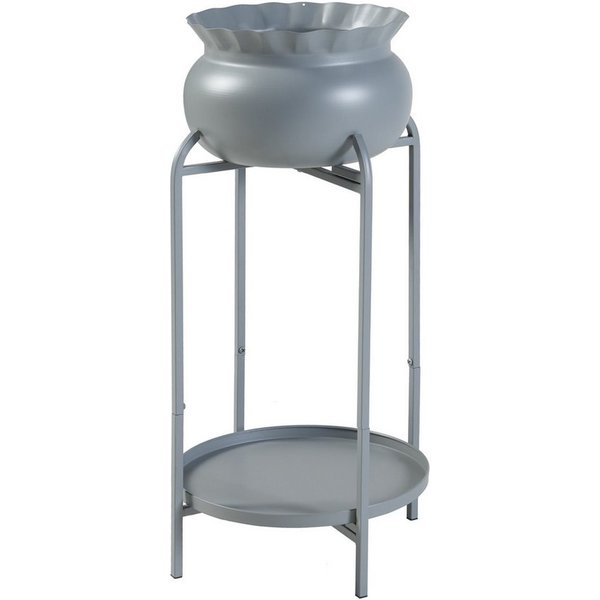 en.casa Blumenständer, »Altena« Metall 60 x 27 x 27 cm Grau