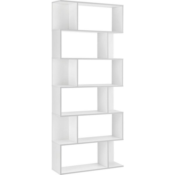 en.casa Bücherregal, »Borrby« Standregal 192x80x24cm Weiß
