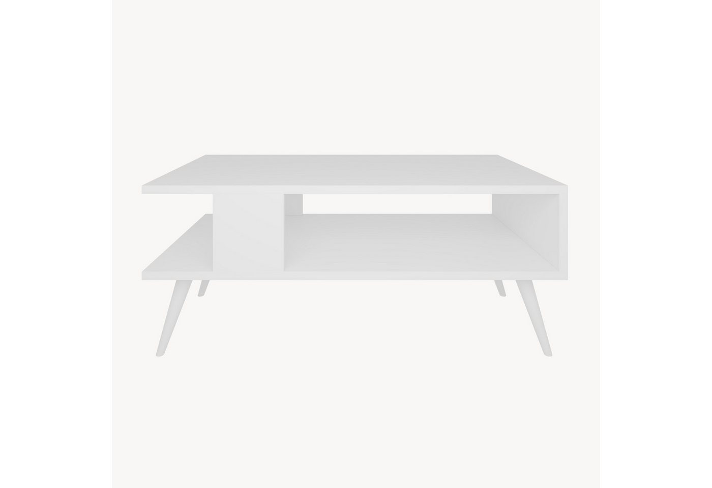 en.casa Couchtisch, »Lycksele« Wohnzimmertisch 40x90x45cm Weiß – Bild 5 von 5