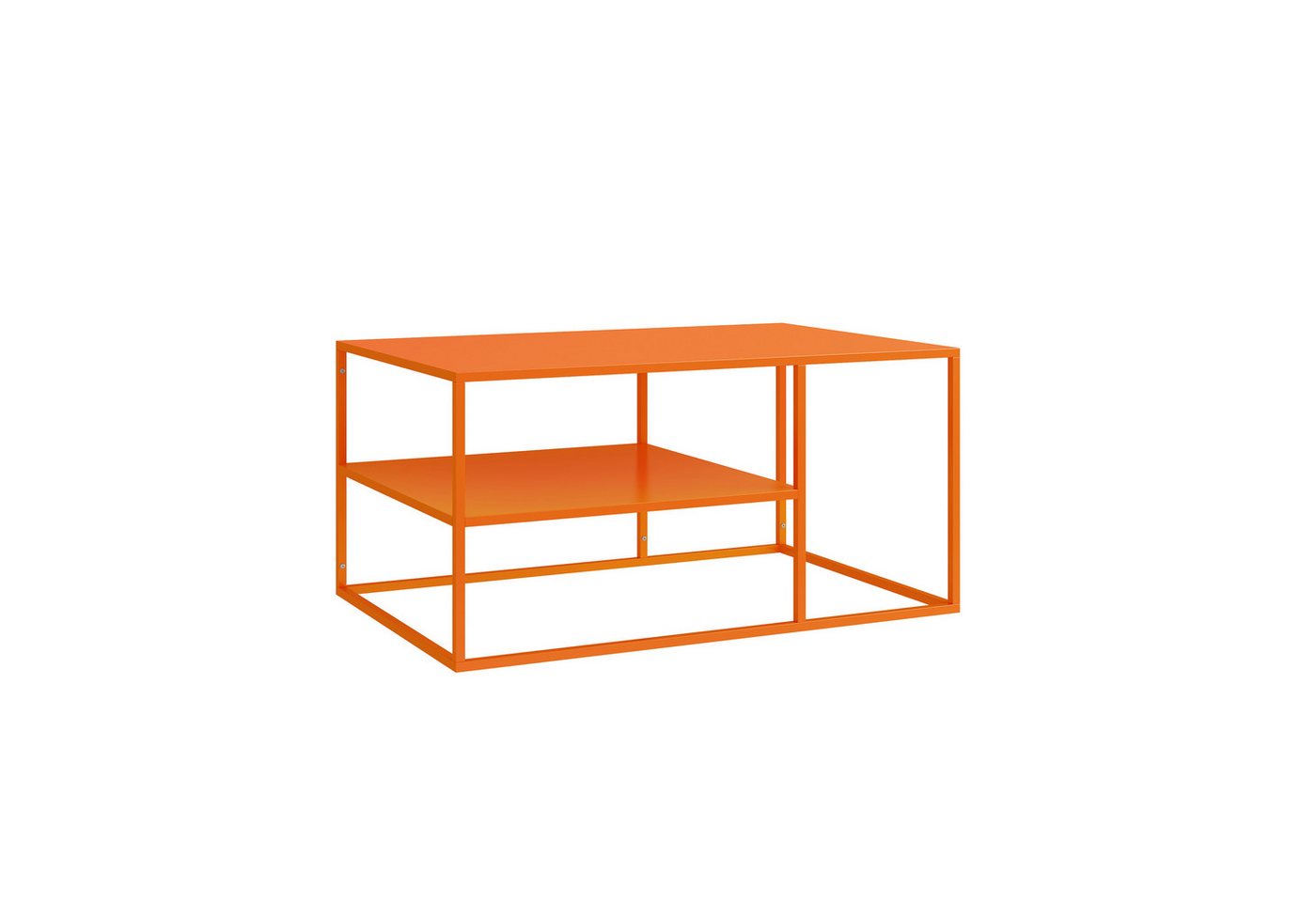 en.casa Couchtisch, »Solund« Beistelltisch Stahl 45x90x60 cm Orange – Bild 5 von 5