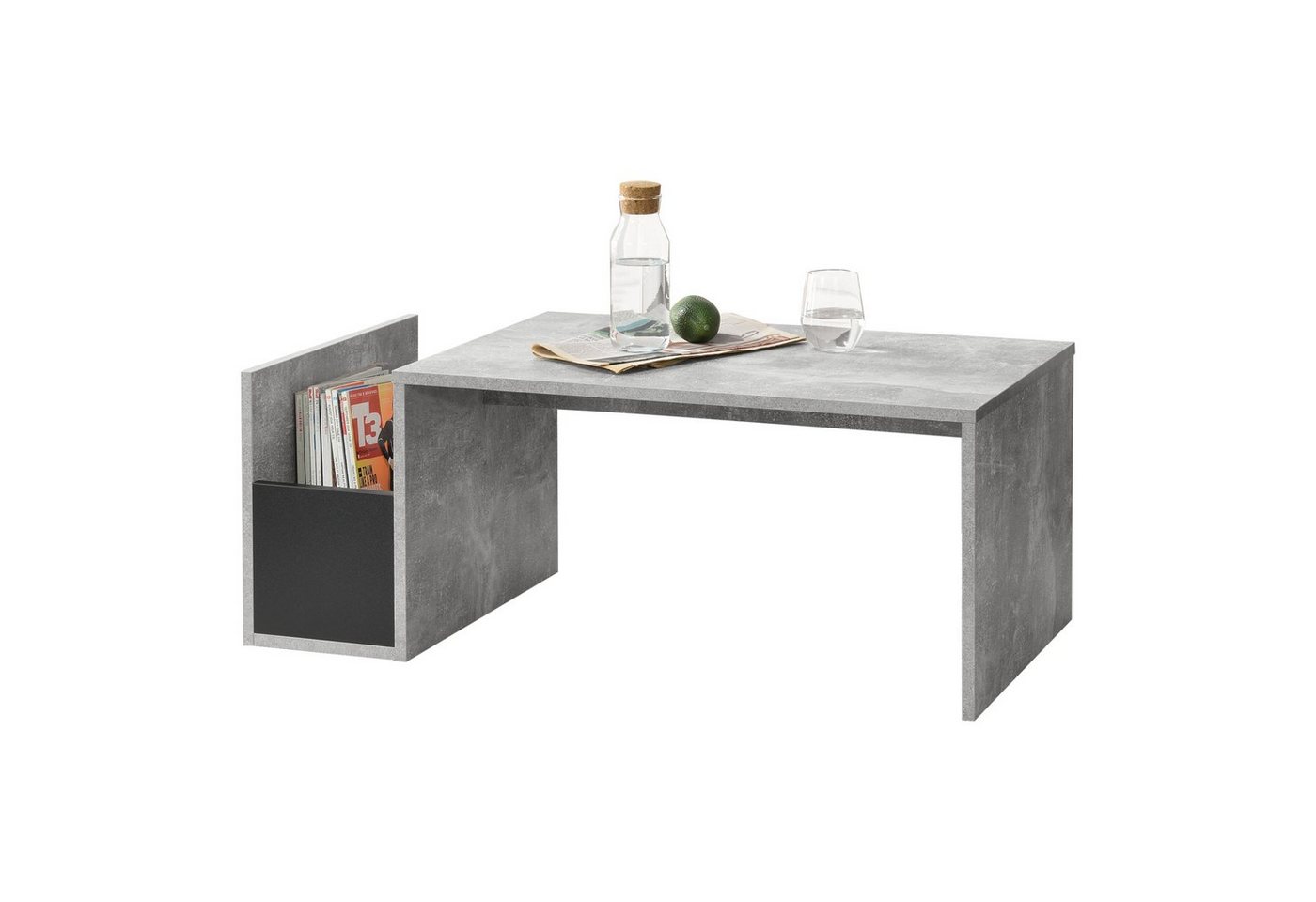 en.casa Couchtisch, Bollnäs Wohnzimmertisch 90x45x35cm Betonoptik – Bild 2 von 5