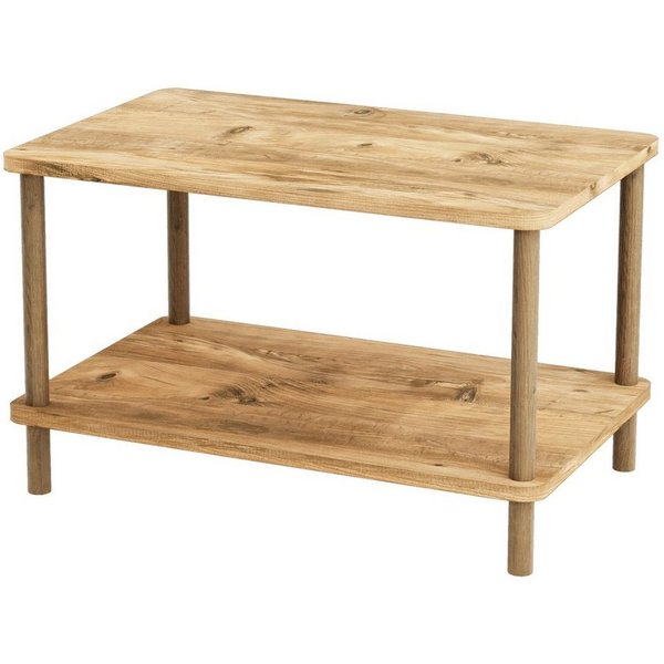 en.casa Couchtisch, »Jelling« Wohnzimmertisch mit Ablage 43 x 70 x 44 cm Holzoptik