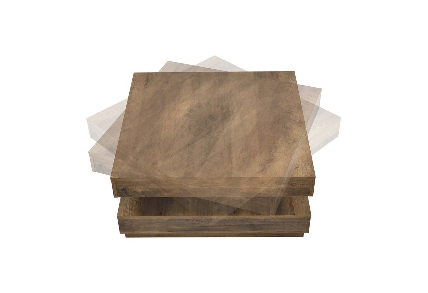 en.casa Couchtisch, »Florenz« quadratisch 76 x 76 x 38 cm Holzoptik – Bild 4 von 5