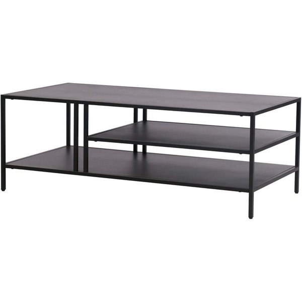 en.casa Couchtisch, Wohnzimmertisch »Kumlinge« Metall 110 x 55 x 47 cm Schwarz