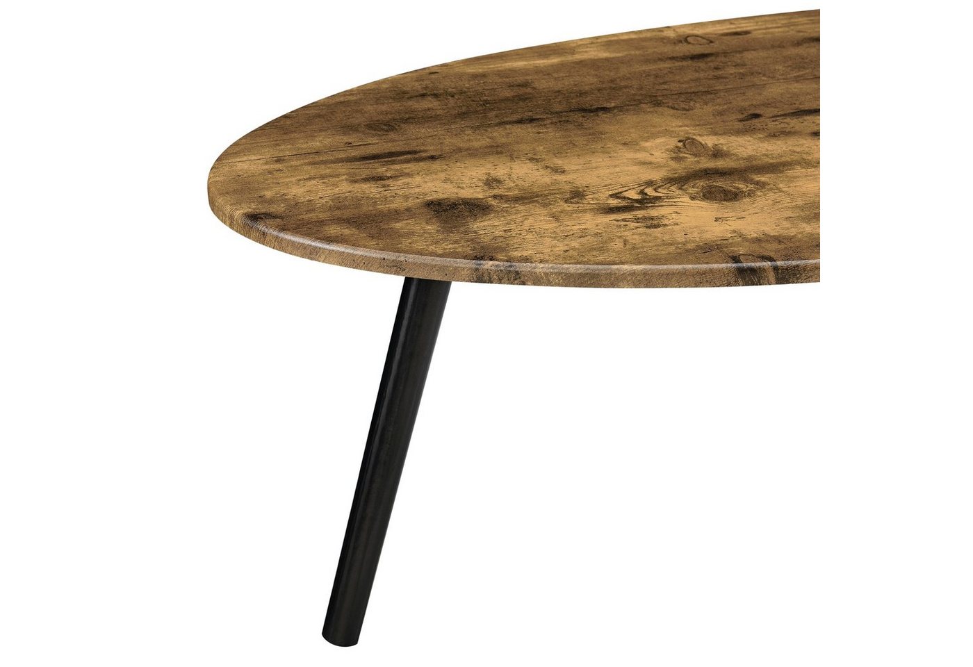 en.casa Couchtisch, »Viborg« Wohnzimmertisch 109,5x59,5x39,5cm Dunkler Holzton – Bild 5 von 5