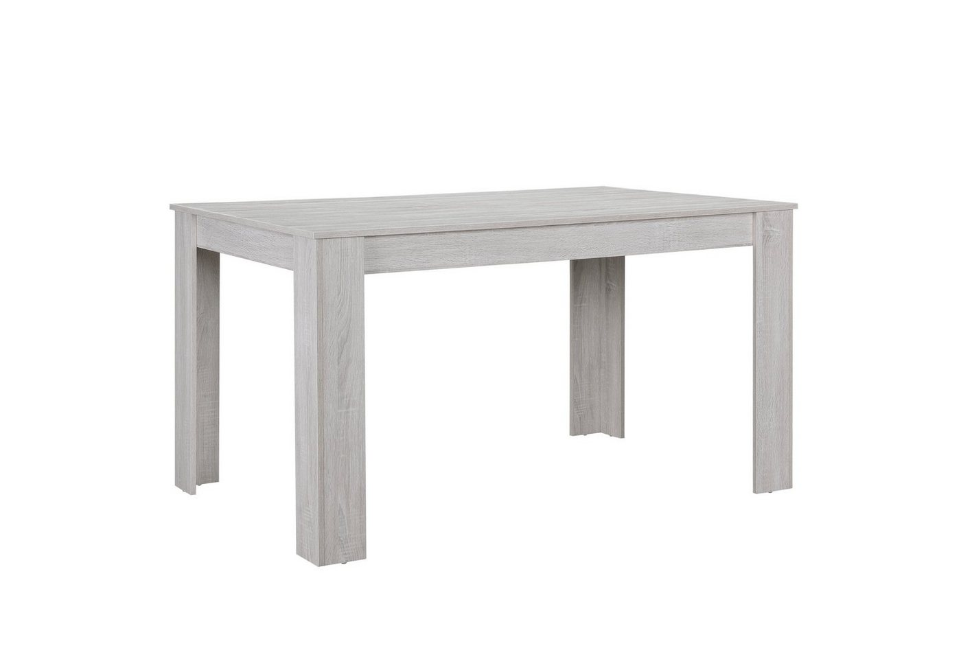 en.casa Essgruppe, (Set, 7-tlg., Esstisch mit 6 Stühlen), »Kramfors« Esstisch mit 6 x Stühle Eiche-Optik Dunkelgrau – Bild 3 von 5