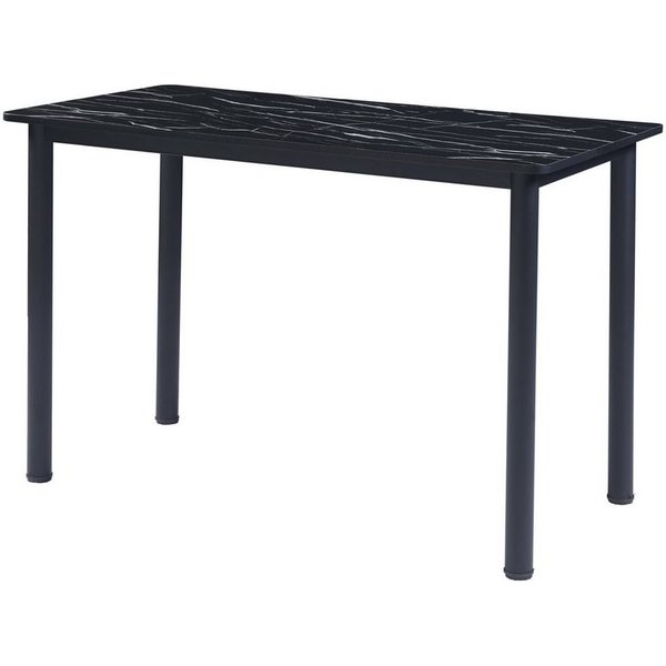 en.casa Esstisch, »Tammela« für 4 Personen 120x60 cm Marmoroptik schwarz