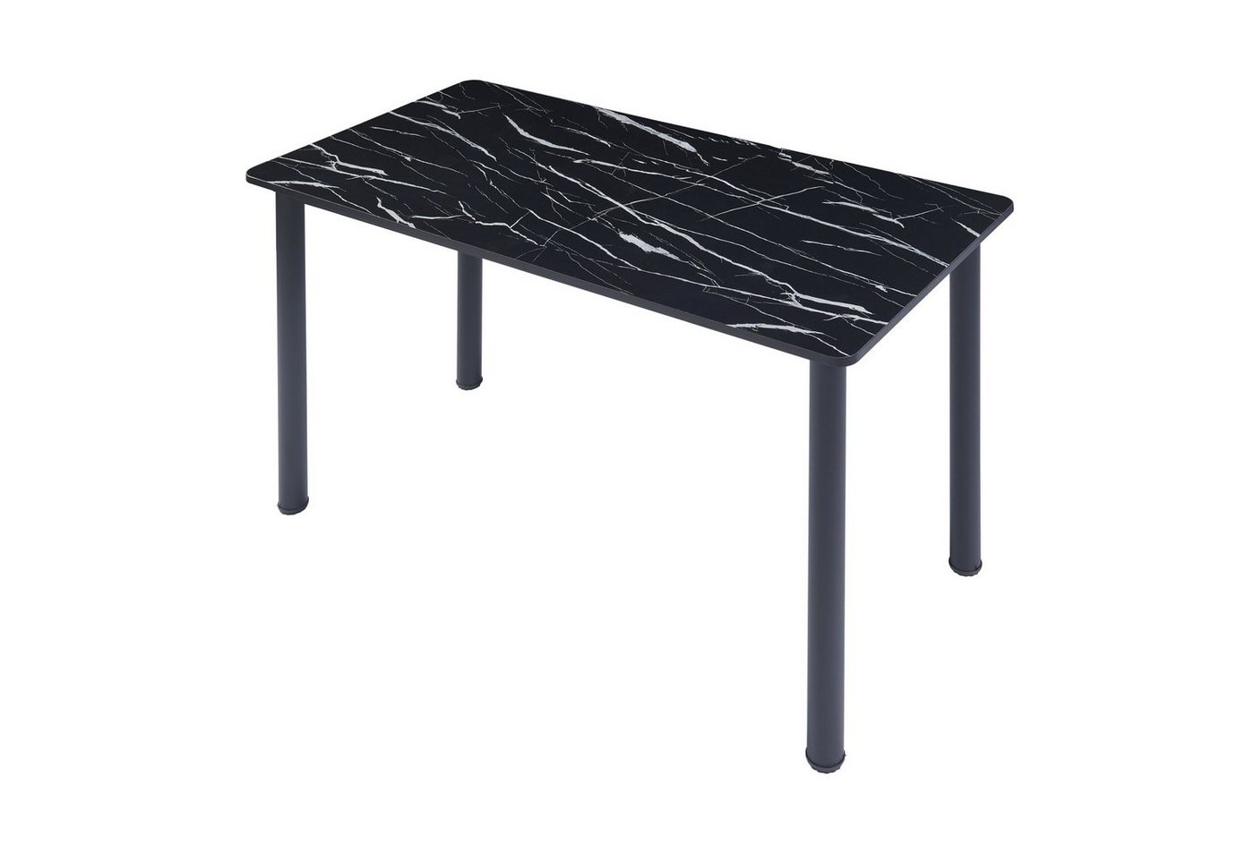 en.casa Esstisch, »Tammela« für 4 Personen 120x60 cm Marmoroptik schwarz – Bild 5 von 5