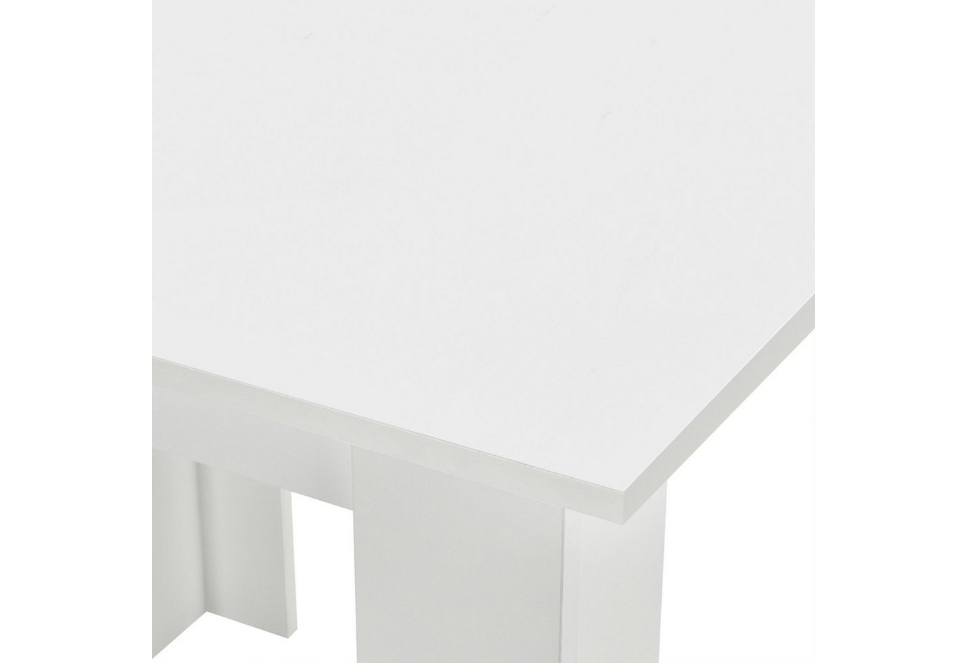 en.casa Esstisch, »Algermissen« Küchentisch Esszimmertisch 80x80x76cm Weiß – Bild 5 von 5