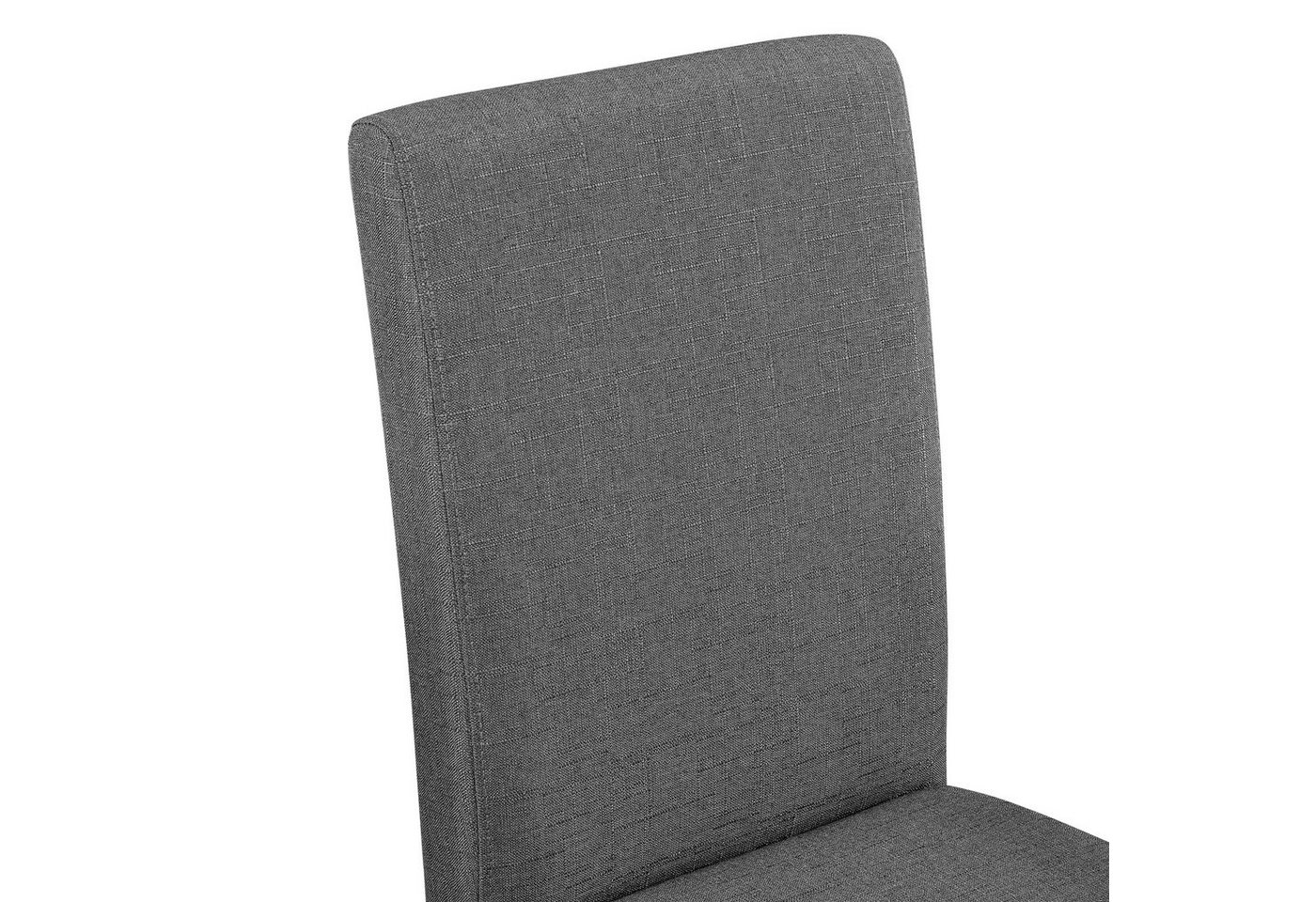 en.casa Esszimmerstuhl (Set, 6 St), »Hamburg« Polsterstuhl Textil Holzbeine Dunkelgrau – Bild 5 von 5