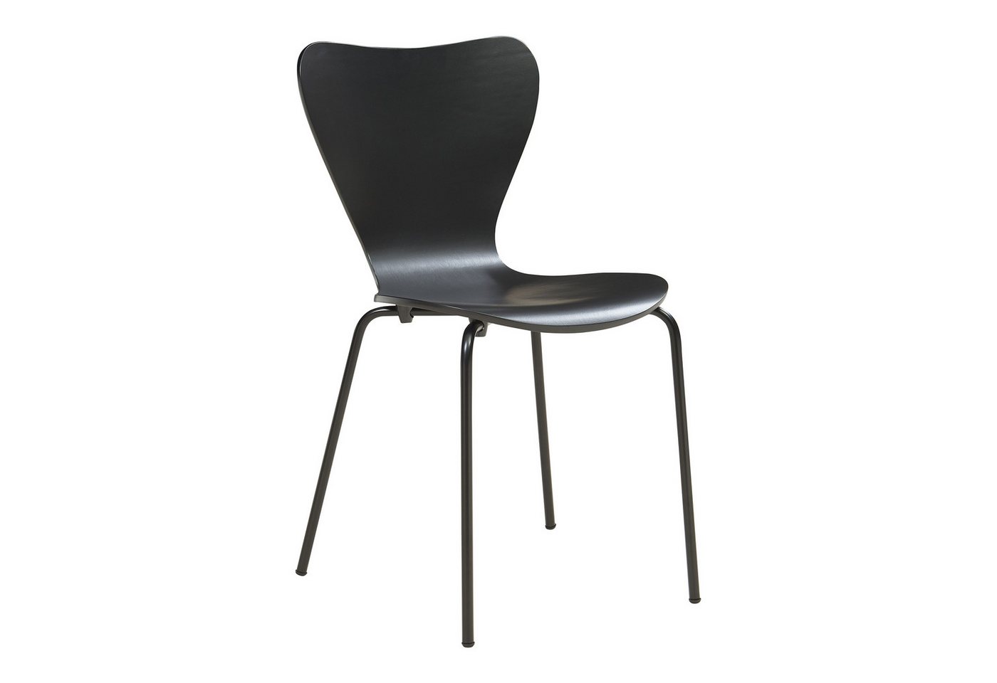 en.casa Esszimmerstuhl (Set, 4 St), »Essunga« Holz Metall 80x48x45,5 cm Schwarz – Bild 4 von 5