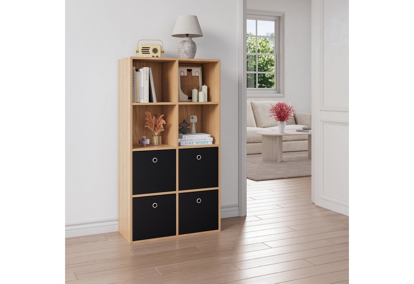 en.casa Faltbox (10 St), Virrat 10er Set Aufbewahrungsbox 30x30x28cm Schwarz – Bild 3 von 5