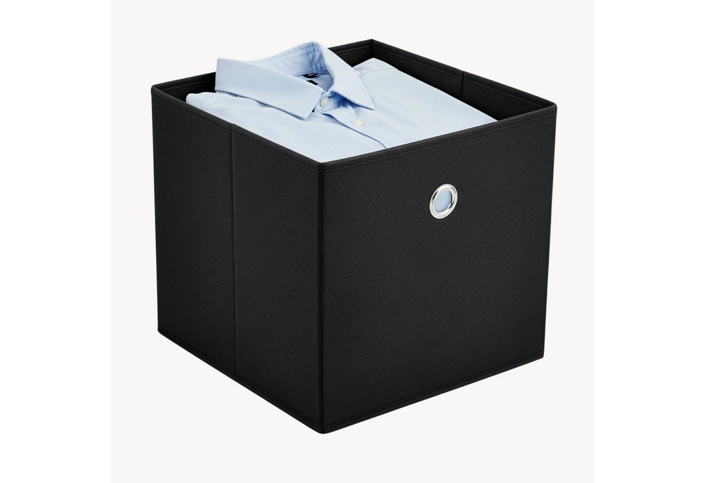 en.casa Faltbox (10 St), Virrat 10er Set Aufbewahrungsbox 30x30x28cm Schwarz – Bild 5 von 5