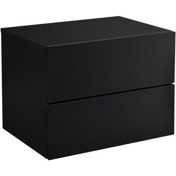 en.casa Hängeschrank »Ampfing« Wandschrank mit 2 Schubladen 40x29x30 cm Schwarz