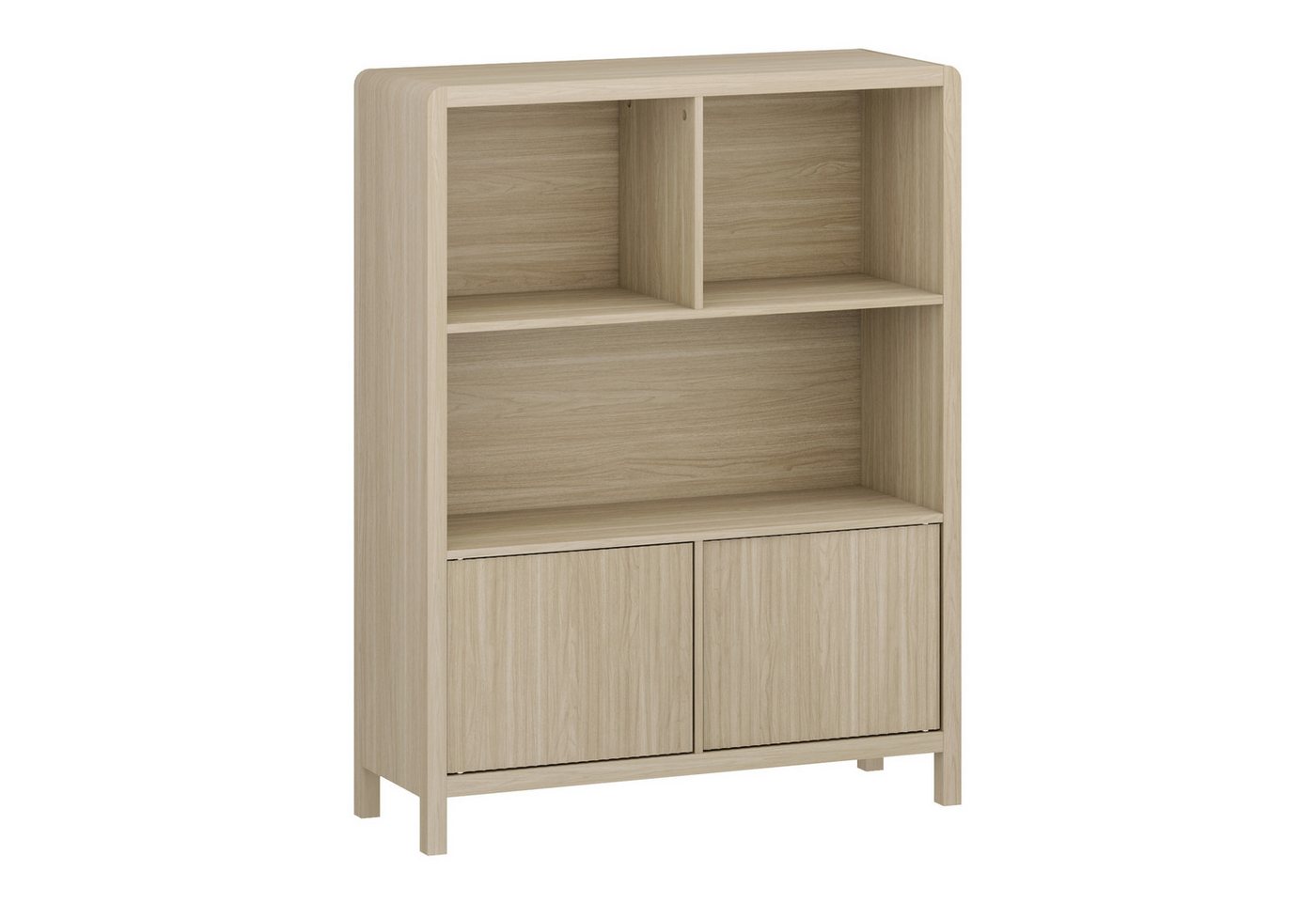 en.casa Highboard, »Lukkodso« mit 2 Türen,5 Fächern 103x80x28 cm Eicheoptik – Bild 3 von 5