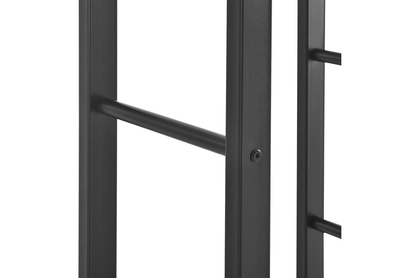 en.casa Kaminholzregal, BxTxH:60x25x100 cm, »Kasan« Brennholzhalter 60x100x25cm Stahl Schwarz – Bild 4 von 5